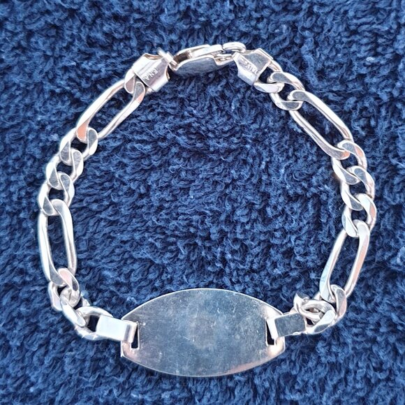 💎 Vintage Italy 925 Sterling Silver Medical Alert Bracelet — Stamped "F.N.A" 💎 - Picture 14 of 14